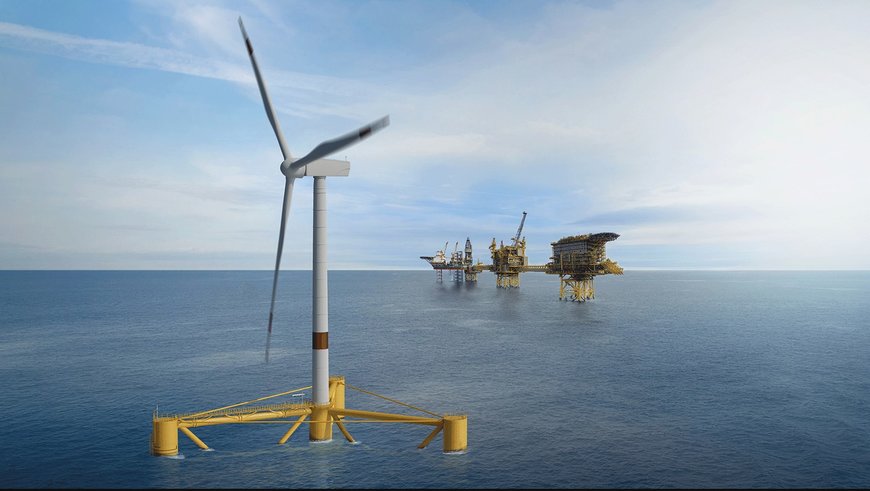 TotalEnergies lance un projet pilote d’éolien flottant pour alimenter en électricité renouvelable une plateforme pétrolière et gazière offshore en Mer du Nord