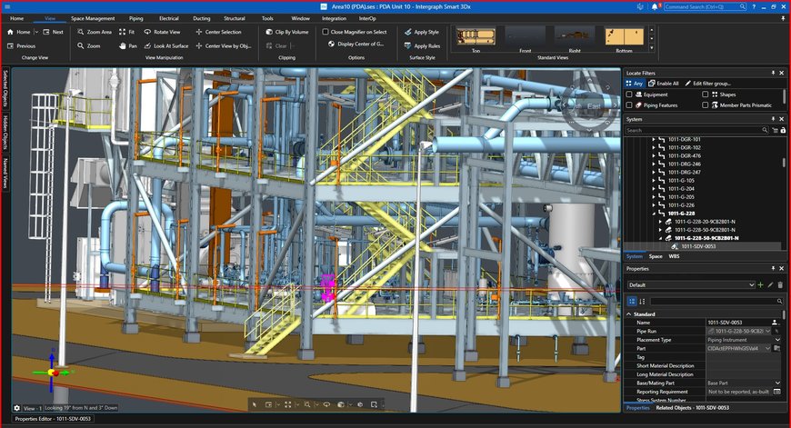 Hexagon améliore la conception industrielle avec Intergraph Smart 3D Version 14 et l'intégration des jumeaux numériques